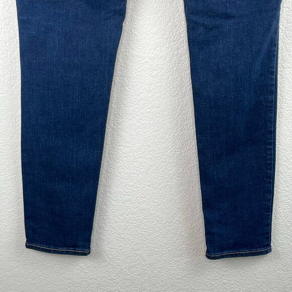 Old Navy Dark Wash Mid Rise Rockstar Super Skinny Denim Jeans Stretch 8 - Picture 8 of 9